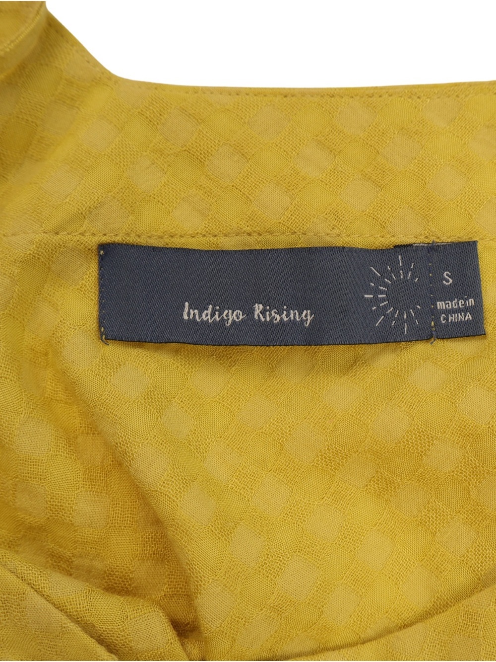 Indigo Rising Mustard Textured Button Front Tank Size Small - Picture 5 of 8
